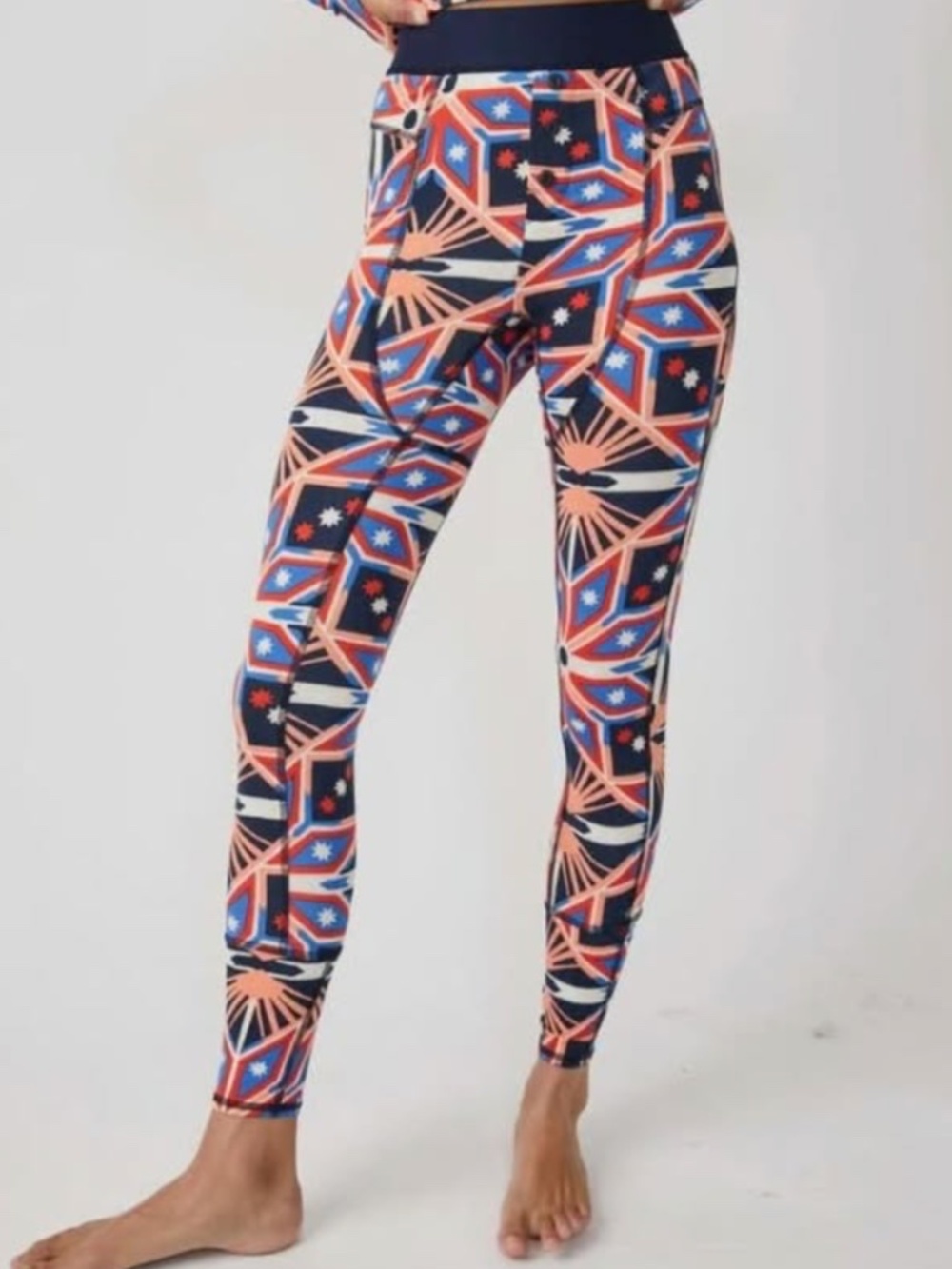 Free People Movement Fireside Printed Base Layer Legging / Midnight Navy Size XS
